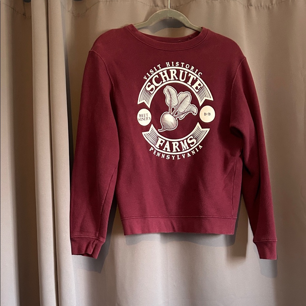 Maroon Schrute Farms Sweatshirt